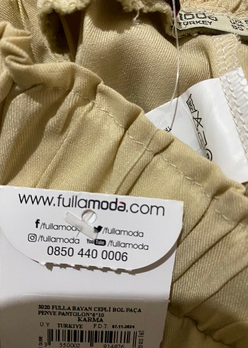 l Beden camel Renk Sıfır bol paça pantolon