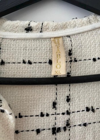 Zara Düğmeli Uzun Kollu Gri Beyaz Kadın ceket Gömlek