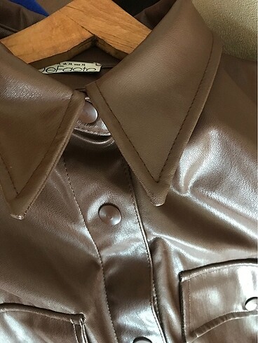 Stradivarius Oversize deri ceket defacto