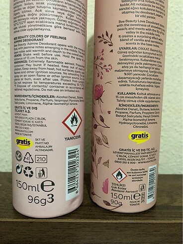 Beden Sıfır ikili deodorant