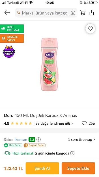 Beden Sıfır duru duş jeli