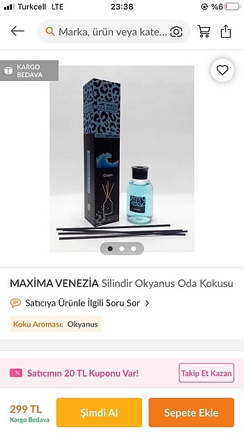 Beden Sıfır kutulu?. 100 ml oda kokusu?. Ev ve ofis için uygundur? kok