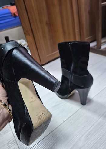 Siyah Süet Kemerli Bot - Görsel 8