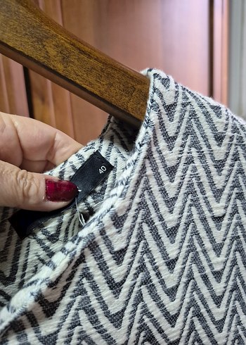 Gri dokulu kumaş Midi Elbise M beden - Görsel 3