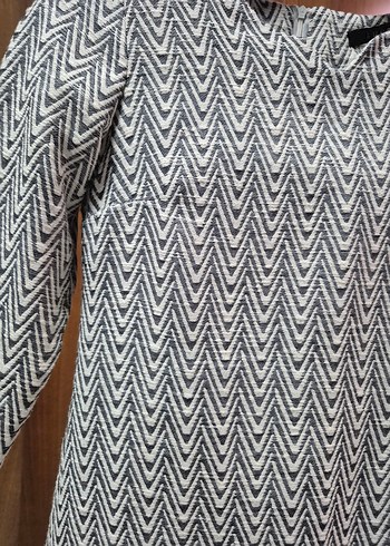 Gri dokulu kumaş Midi Elbise M beden - Görsel 6