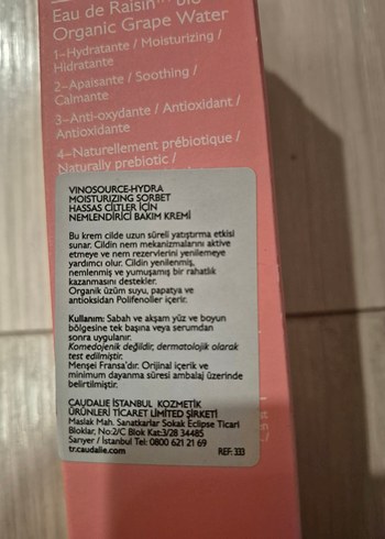 Caudalie Vinosource-Hydra Nemlendirici Maske - Görsel 4