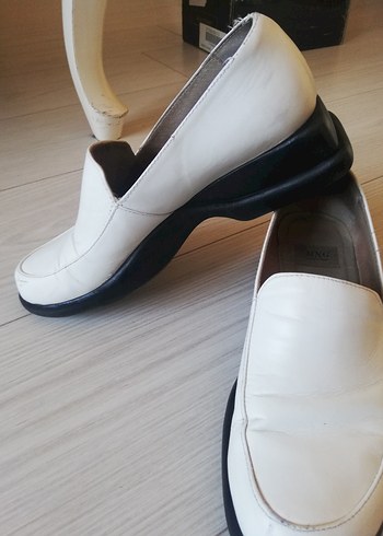 ZARA Beyaz Kadın Blok Topuklu Klasik Ayakkabı - Görsel 9
