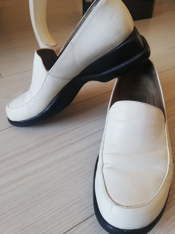 ZARA Beyaz Kadın Blok Topuklu Klasik Ayakkabı - Görsel 5