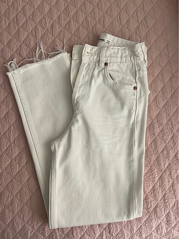 pull&bear straight beyaz pantolon