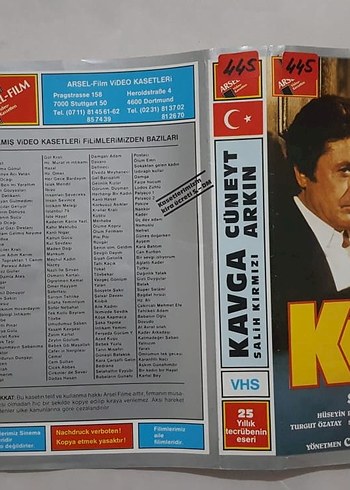 Kavga Cüneyt Arkın VHS Kaset Fotoğrafı
