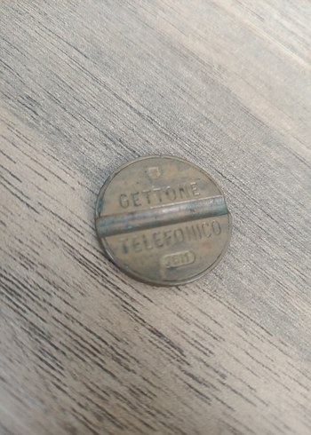  Beden Vintage Altın Tonlu Telefon Jetonu