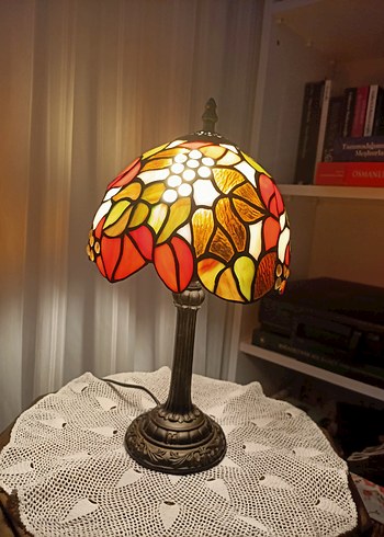 Tiffany tarz vintage barok abajur lamba - Görsel 11