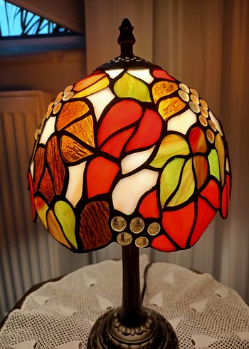 Tiffany tarz vintage barok abajur lamba - Görsel 6