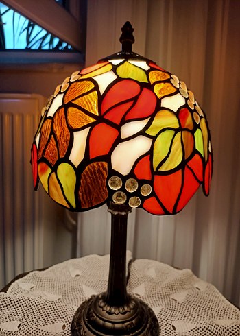 Tiffany tarz vintage barok abajur lamba - Görsel 4