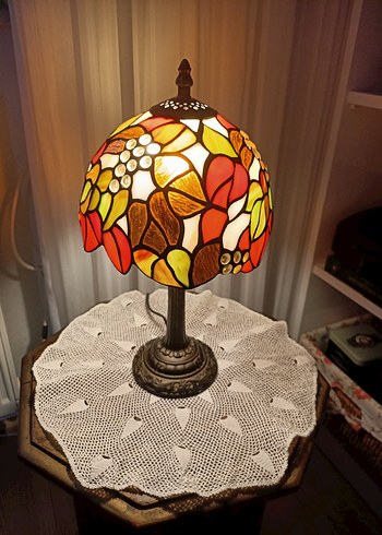 Tiffany tarz vintage barok abajur lamba - Görsel 10