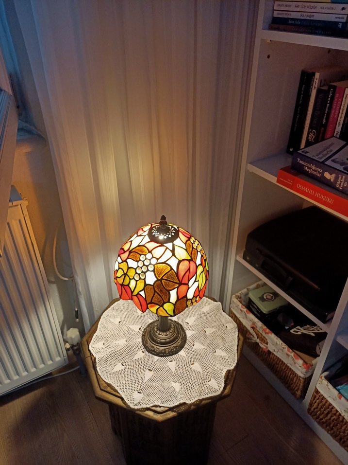 Tiffany tarz vintage barok abajur lamba - Görsel 2