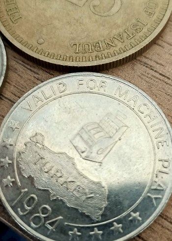 Vintage eski gazino metal tokenler - Görsel 2