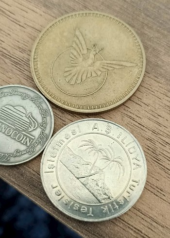 Vintage eski gazino metal tokenler - Görsel 4