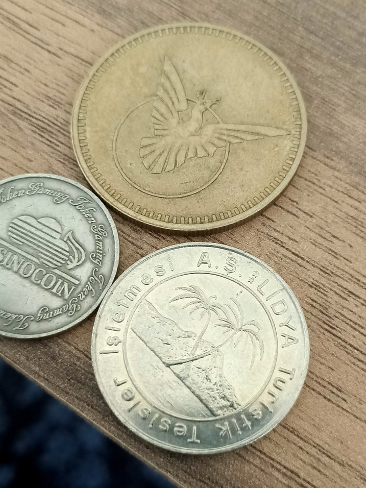 Vintage eski gazino metal tokenler - Görsel 4