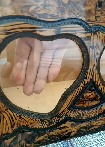 Ahşap sandık camlı kilitli - Görsel 8