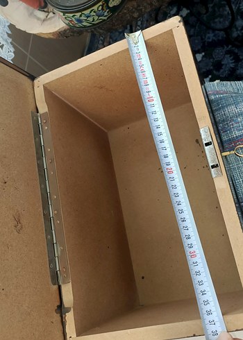 Ahşap sandık camlı kilitli - Görsel 9