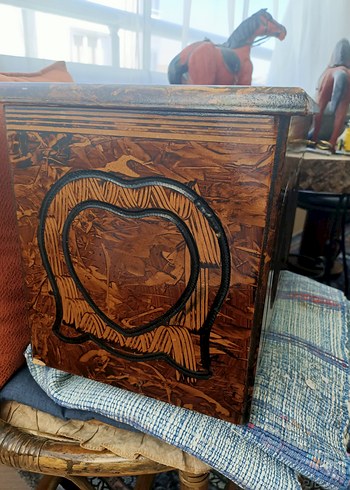 Ahşap sandık camlı kilitli - Görsel 7