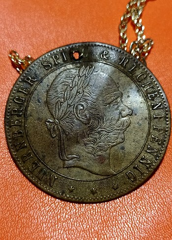 Avusturya çeyrek florin 1850ler - Görsel 4