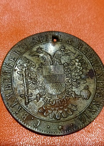 Avusturya çeyrek florin 1850ler - Görsel 2