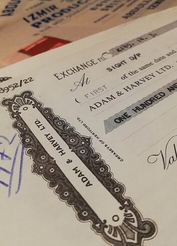 İzmir Ticaret tarihi vintage evraklar