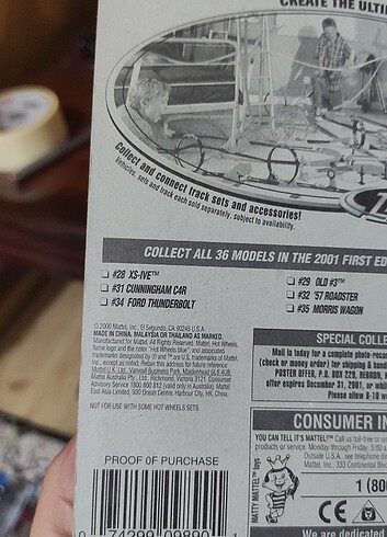 retro koleksiyon araba 2000 yılından hot wheels