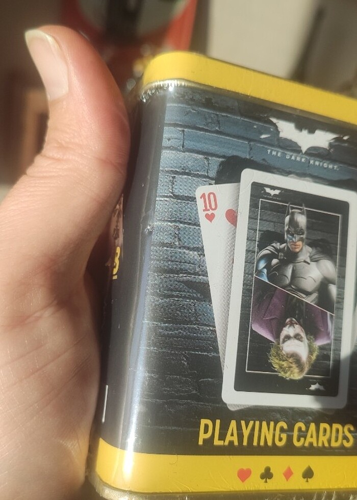 Batman joker oyun kartları teneke kutu  - Görsel 4