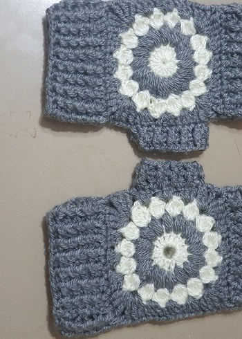 Gri Örgü Kadın Eldiven - Görsel 2