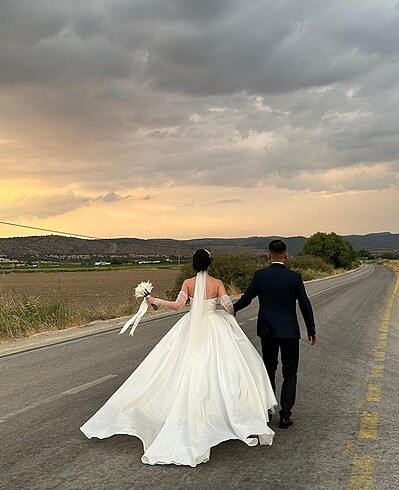 gelinlik , saten gelinlik - Görsel 4