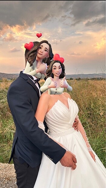 gelinlik , saten gelinlik - Görsel 3