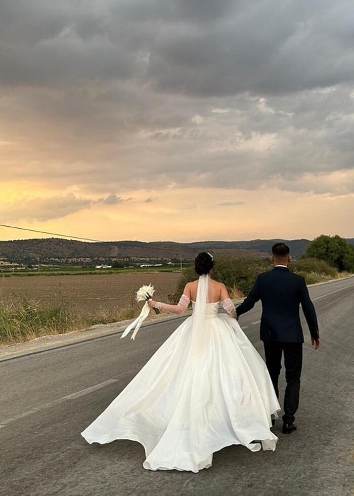 gelinlik , saten gelinlik - Görsel 4