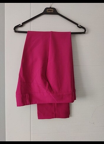 Fuşya Kumaş Pantolon 