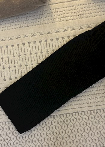 Siyah Fitilli Triko Kazak - Görsel 3