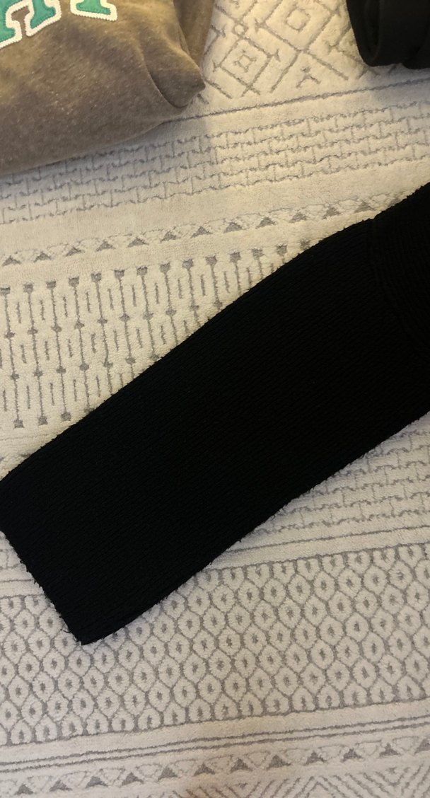 Siyah Fitilli Triko Kazak - Görsel 3