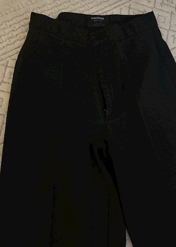 Düz Siyah Kadın Kumaş Pantolon - Görsel 2