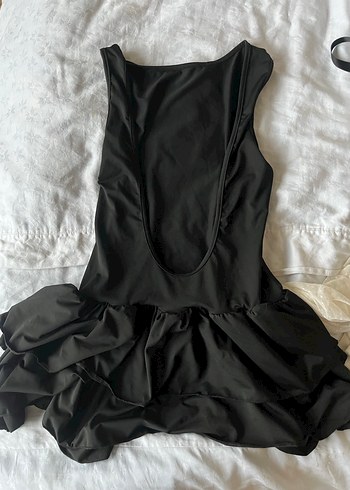 Fırfır etekli mini elbise - Görsel 2