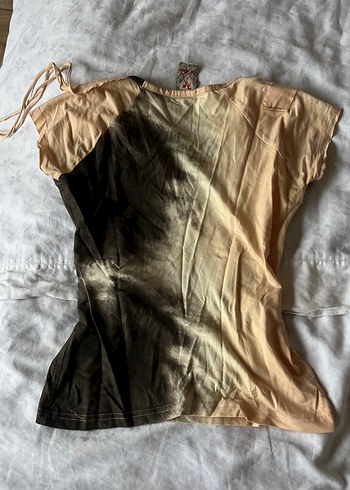 Kısa Kollu Baskılı vintage coquette Tişört - Görsel 2