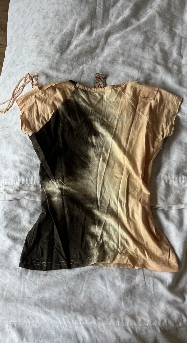 Kısa Kollu Baskılı vintage coquette Tişört - Görsel 2