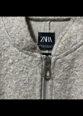 Gri Fermuarlı Kadın Mini Ceket - Görsel 2