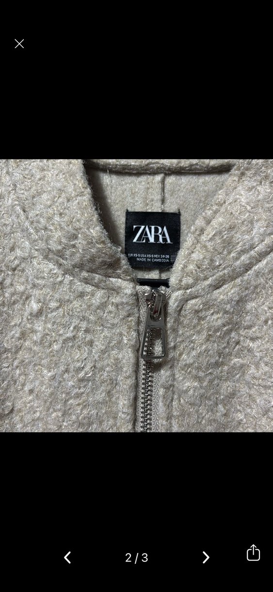 Gri Fermuarlı Kadın Mini Ceket - Görsel 2