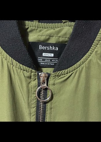 Haki Fermuarlı Street Wear Kadın Ceket - Görsel 2