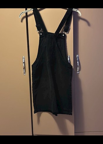 Siyah Kot Kısa Salopet - Görsel 3