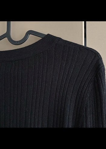 Siyah Kadın İnce Triko Uzun Kollu Kazak - Görsel 3