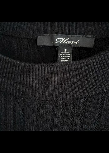 Siyah Kadın İnce Triko Uzun Kollu Kazak - Görsel 2