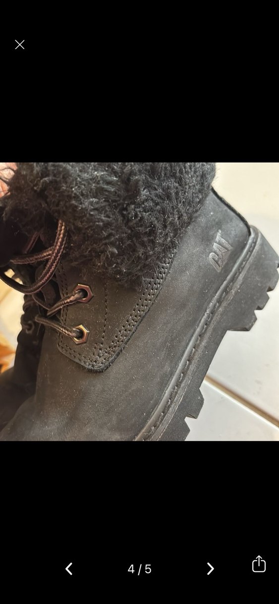 Siyah Süet Kürklü Kadın Dolgu Topuk Bot - Görsel 4