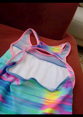 Renkli Batik Desenli Kız Mayo - Görsel 3